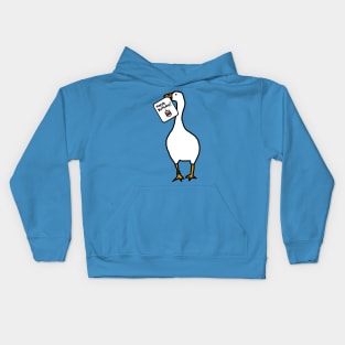 Animals Birthday Greetings Gaming Goose says Happy Birthday Kids Hoodie